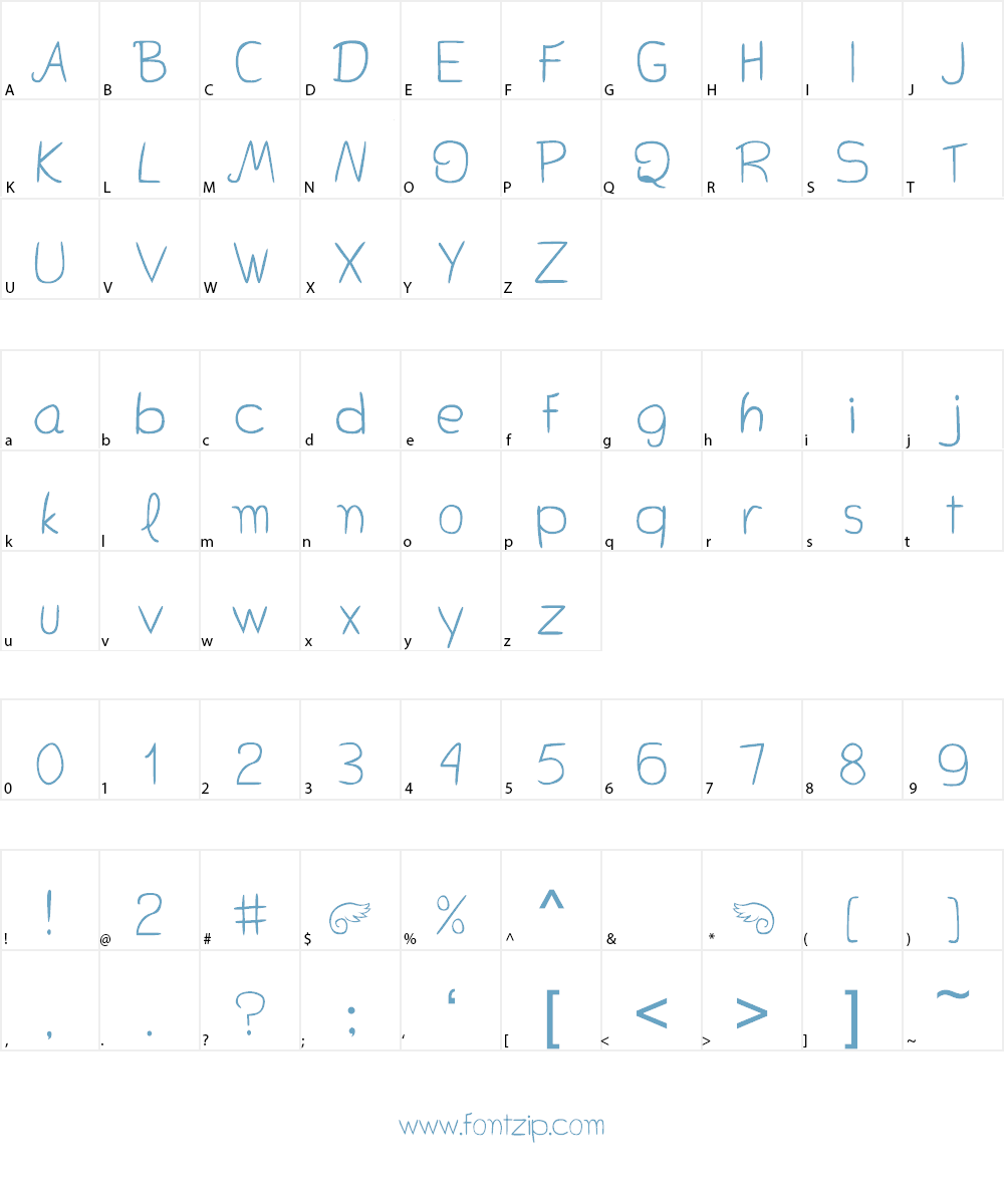 Bella K. Don't Blink Font Character